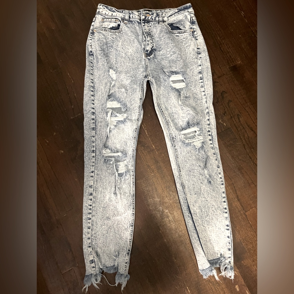 L&M Black Label Acid Wash high waisted skinny jeans Size:13
